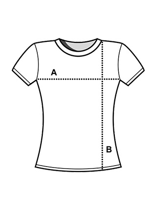 Referencia de medidas para polos mujer