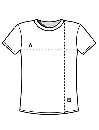 Referencia de medidas para polos unisex