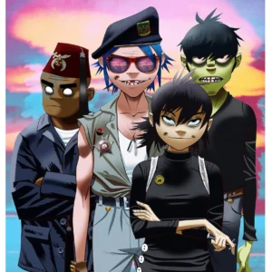 Poster Gorillaz Sunset