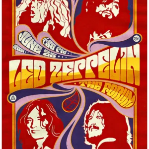 Poster Led Zeppelin Inglewood 1972